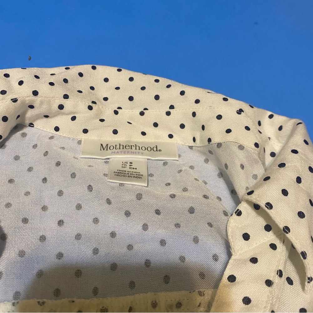 ❤️ Motherhood Maternity polka dot top size small🍁 - Picture 3 of 6
